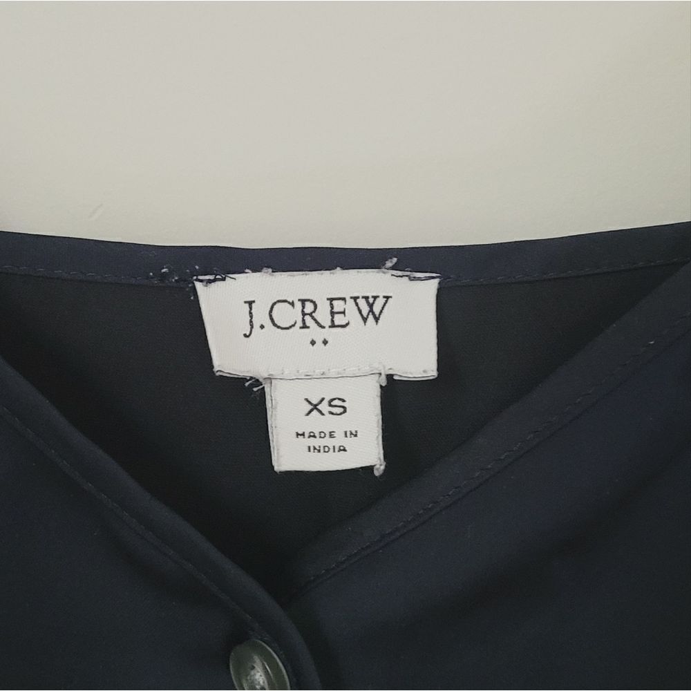 J.Crew Button-Up Cami Top In Navy Size Extra Small - image 4